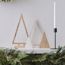 Set di 4 alberi di Natale - Legno. n1
