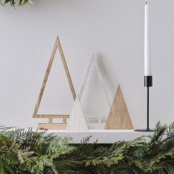 Set di 4 alberi di Natale - Legno. n1