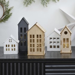 Case di Natale illuminate - Legno. n°1
