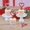 6 cupcake toppers a forma di cuore in legno images:#1