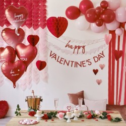 8 piatti a cuore rossi e rosa. n2