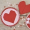 16 tovaglioli rossi a forma di cuore origami images:#1