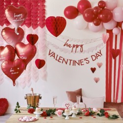 5 Palloncini di Happy Valentine s Day rossi e rosa. n2