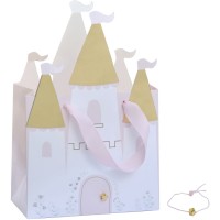 Contiene : 1 x 5 sacchetti regalo Castello da Principessa - con un adorabile braccialetto con charms