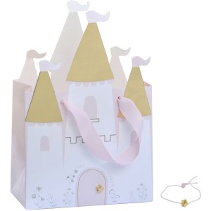 5 sacchetti regalo Castello da Principessa - con un adorabile braccialetto con charms
