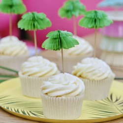 6 cupcakes toppers Tiki Hawaii. n2