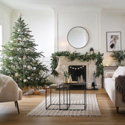 6 Segnaposto albero di Natale bianco e oro. n2