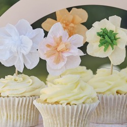 6 Cupcakes Toppers Primavera Floreale. n2
