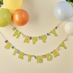 Ghirlanda Happy Birthday - Insetti. n1