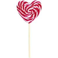 1 lecca-lecca cuore rosso/bianco 60 g - Fragola