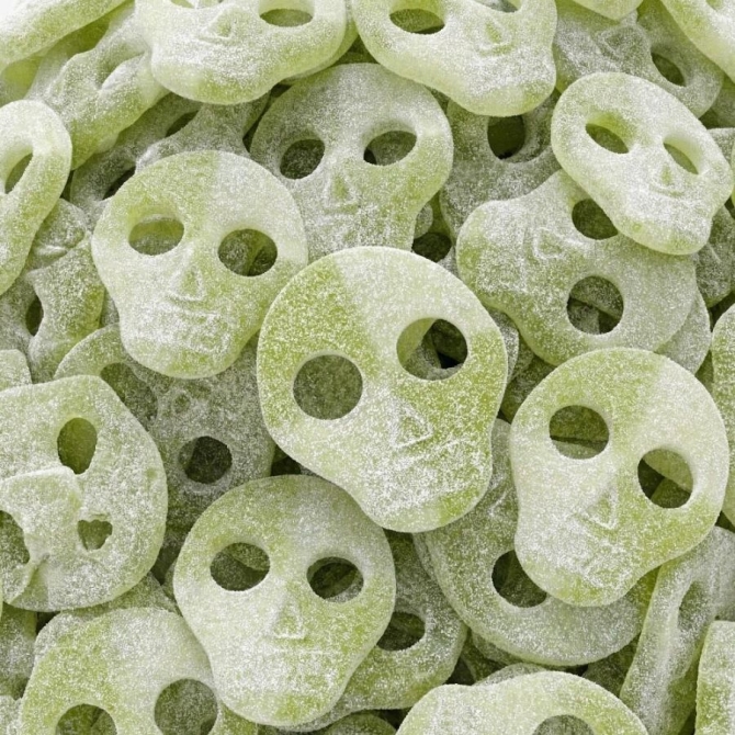 10 caramelle a forma di teschio a forma di mela 