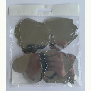 25 Specchietti adesivi a forma di cuore