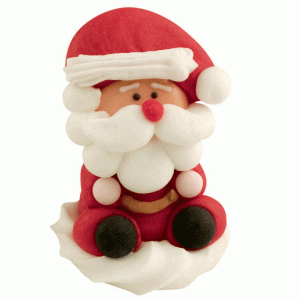 2 Babbi Natale seduti di zucchero 3D