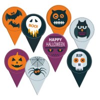 8 Medaglioni di Halloween (6 cm) - Cartone