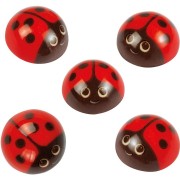 5 Coccinelle 2D (2,6 cm) - Cioccolato