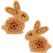 2 Conigli di Pasqua (4,1 cm) - Cioccolato Caramello