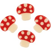 4 Mini Funghi (2,3 cm) - Cioccolato Bianco