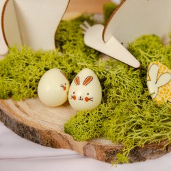 2 uova di Pasqua Coniglio 3D (3, 5 cm) - Cioccolato bianco. n2