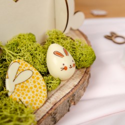 2 uova di Pasqua Coniglio 3D (3, 5 cm) - Cioccolato bianco. n3
