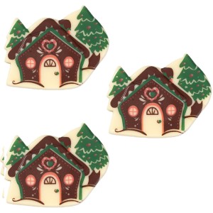 3 Wafer Paesaggio Natalizio (4,7 cm) - Cioccolato Bianco