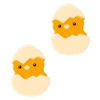 2 pulcini di Pasqua (3,7 cm) - Cioccolato bianco