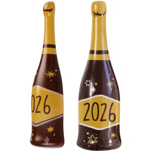 2 Bottiglie di Champagne 2026 (7,5 cm) - Cioccolato Fondente