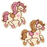 2 Unicorni (3,7 cm) - Cioccolato Bianco
