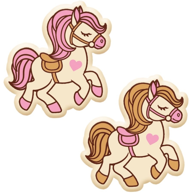 2 Unicorni (3, 7 cm) - Cioccolato Bianco 