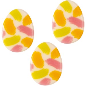 3 piccole uova di Pasqua decorate (2,6 cm) � Cioccolato bianco