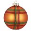 Palla di Natale Tartan Arancione (6 cm) - Vetro