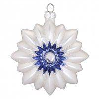 Palla di Natale Sole Blu (8 cm) - Vetro