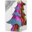 4 Addobbi Natalizi Alberi di Natale Multicolore (14 cm) - Plastica