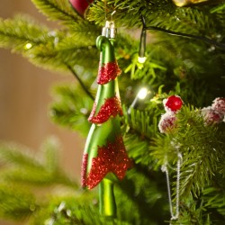 4 Addobbi Natalizi Alberi di Natale Multicolore (14 cm) - Plastica. n1