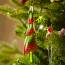 4 Addobbi Natalizi Alberi di Natale Multicolore (14 cm) - Plastica