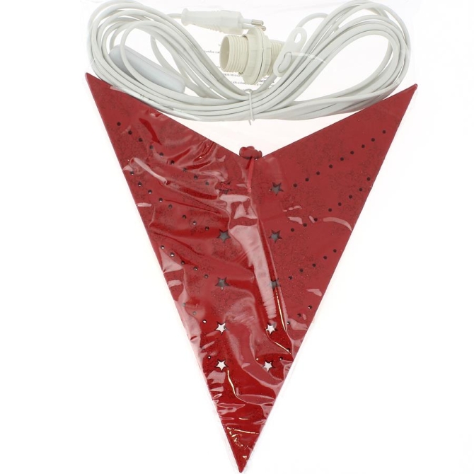 Lampada Stella in Carta Rossa Arabeschi (60 cm) 