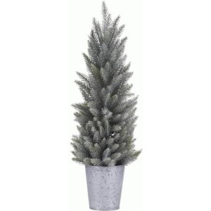 Mini Abete Innevato (30 cm) - Vaso di Zinco
