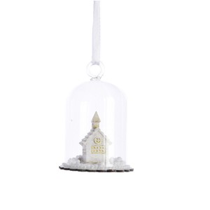 Decorazione da appendere Chiesa sotto Campana (10 cm) - Vetro