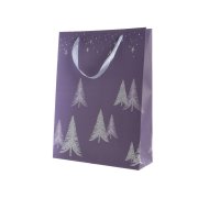 Gift Bag Grande Alberi di Natale Lilla (42 cm)