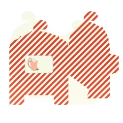 6 Scatole Regalo Righe Rosse / Tinta Unita - Cartone. n°1