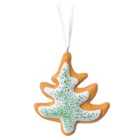 1 Addobbo Natalizio Biscotto Abete Bianco 2D (8 cm) - Resina