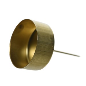 4 Portacandele Metallo e Oro per Corona (4,2 cm)
