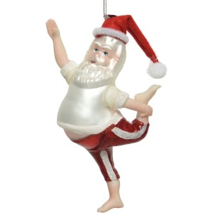 1 lampada a sospensione ballerina di Babbo Natale - vetro