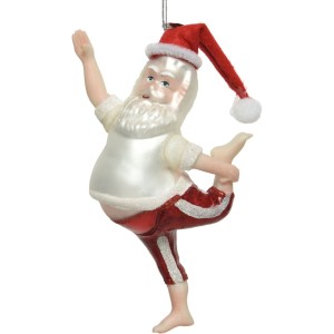 1 Ballerina di Babbo Natale appesa - Vetro