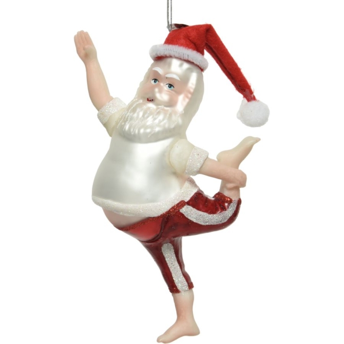 1 lampada a sospensione ballerina di Babbo Natale - vetro 