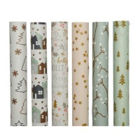 1 rotolo di carta regalo natalizia naturale - Scritture