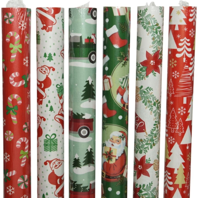 1 rotolo di confezione regalo natalizia 