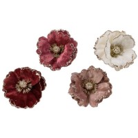 Rosa su clip glitterata - Velluto