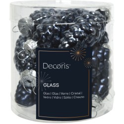 12 pigne blu notte 6 cm - vetro lucido / opaco. n�3