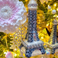 Torre Eiffel - Glitter di vetro. n3