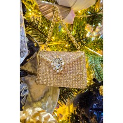 Lampada a sospensione con diamanti - Oro. n2